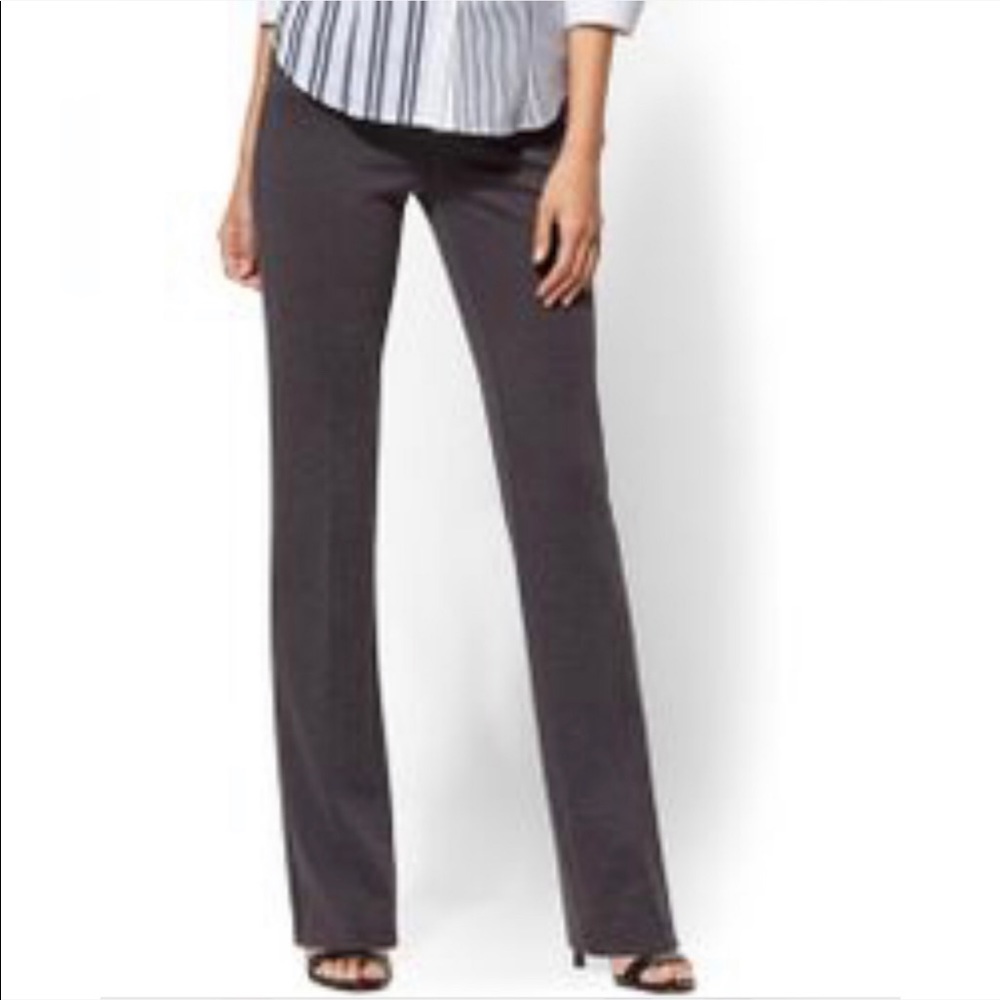 NWT Dk heather grey Sz 2 NY&Co city stretch pants